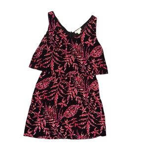 ARTISAN*NY Floral Pink and Black Womens Dress size 2